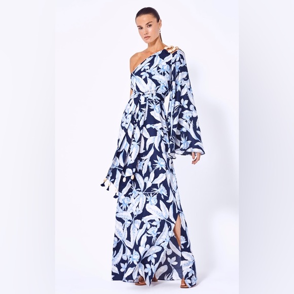 Alexis | NWOT! Randi Tropical Floral One Shoulder Maxi Dress XS - Picture 3 of 8